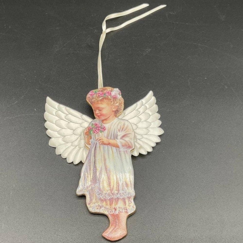 Bradford Dona Gelsinger Heavens Little Angels Porcelain Garden Miracle Ornament‎